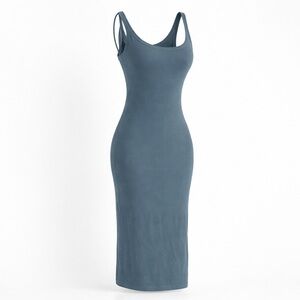 Bobi Los Angeles NWT Tank Midi Dress in Bluestone